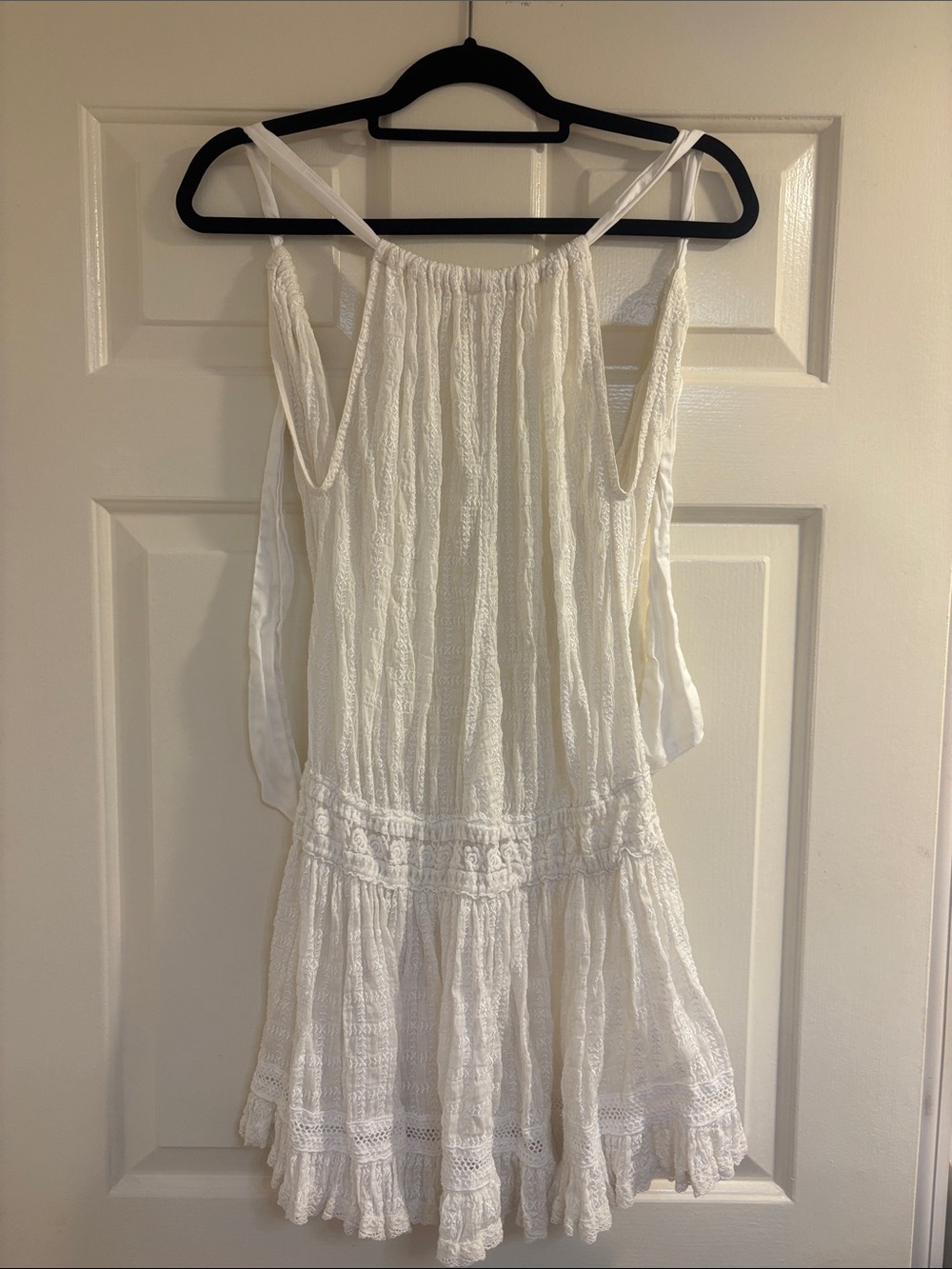 Women’s White Backless Boho Sundress